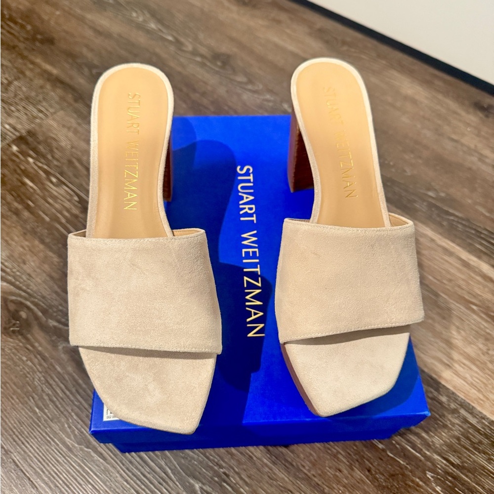 Stuart Weitzman High Platform Slides - Size 11